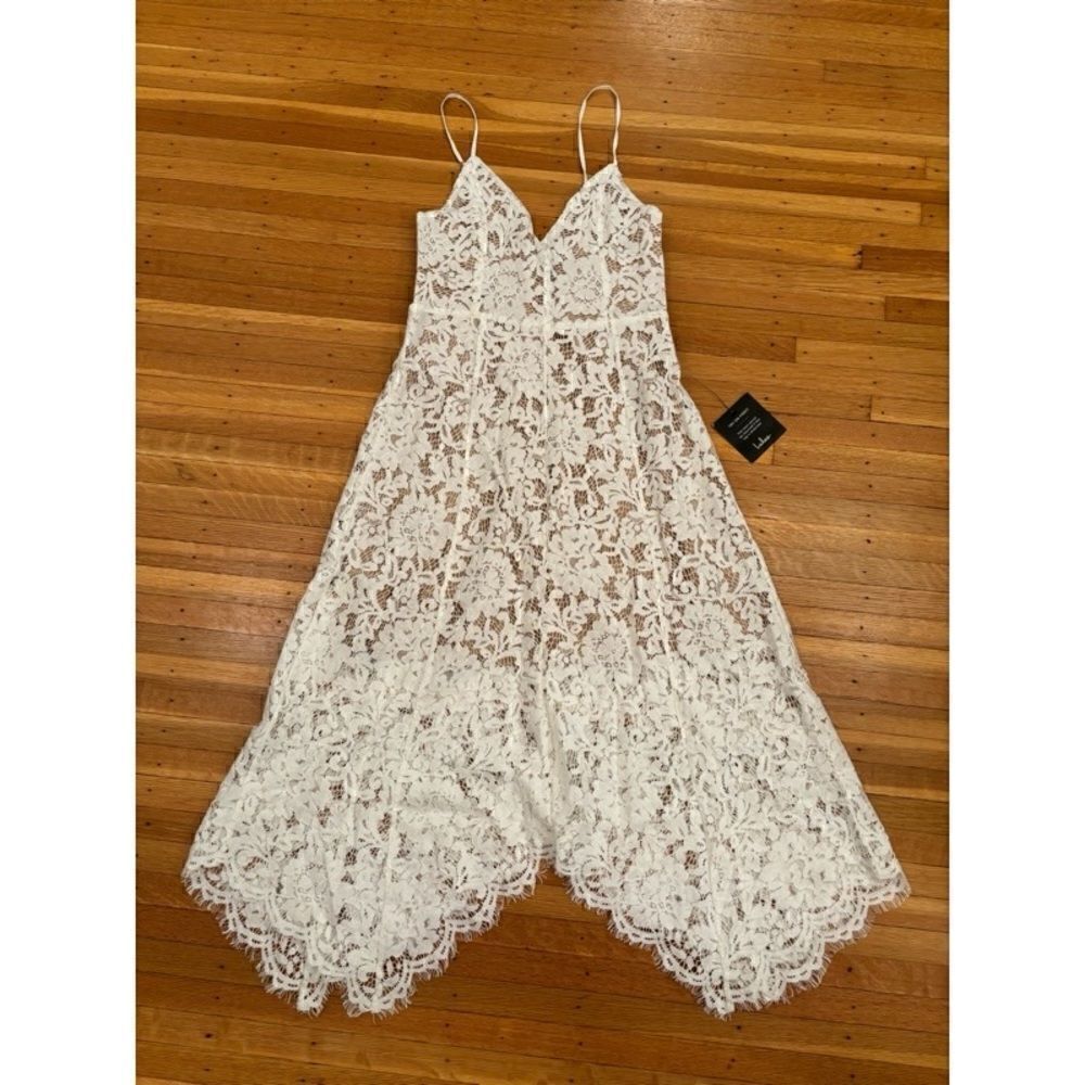 Lulu’s One Wish Lace Midi Dress NWT